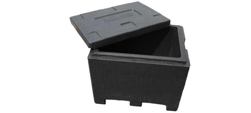 A customized black insulated box