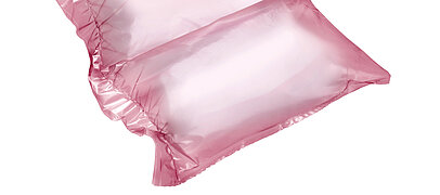 A pink air cushion strip 